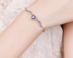 Amethyst Heart Angel Wings BraceletBracelet