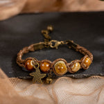 Handmade Ceramic Beads Retro BraceletBraceletBrown