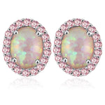 Pink Fire Opal Stud EarringsEarrings