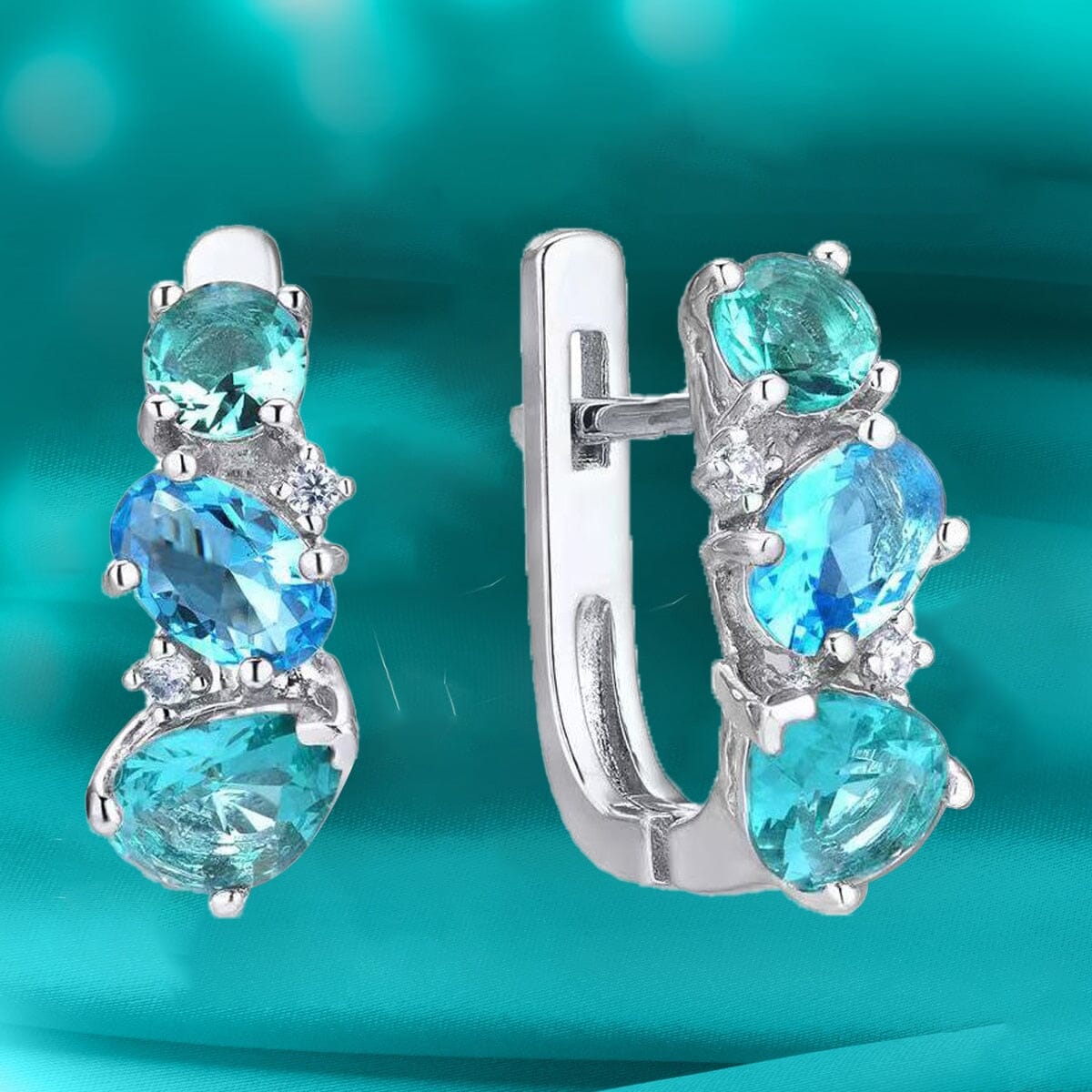 Engagement Aquamarine Crystal EarringsEarrings