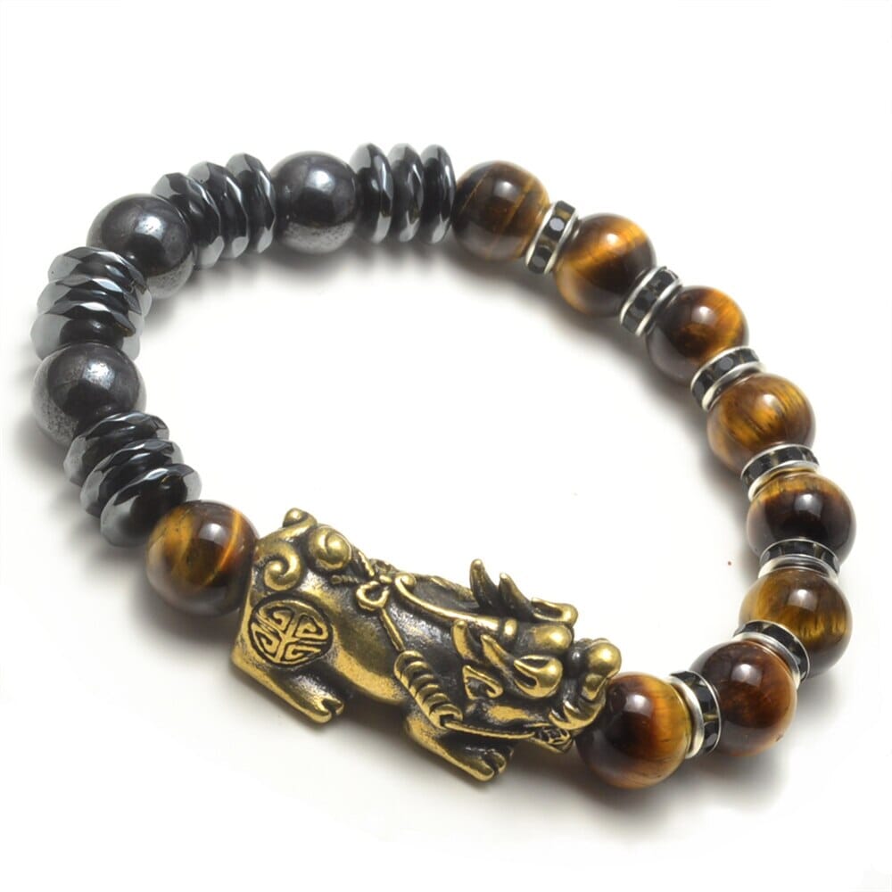 Copper Pixiu Feng Shui Tiger Eye BraceletBraceletTiger Eye Pixiu 3Normal (15-16cm)