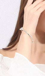 925 Sterling Silver Bracelet Flower Diamond BraceletBracelet