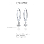 3 Carat Diamond Moissanite Ear Buckle 925 Sterling Silver EarringsEarrings