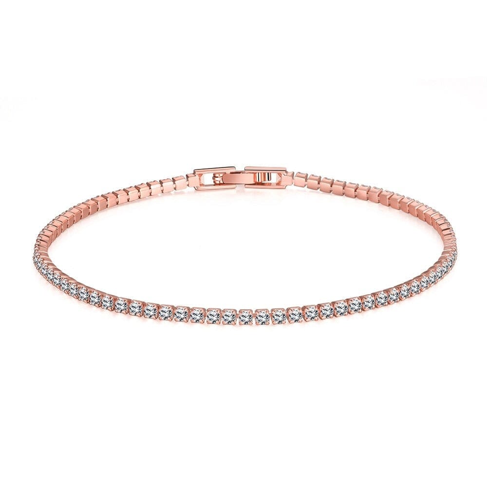 Sparkling Crystal Moissanite BraceletBracelet2MM Rose