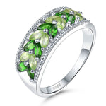 Leaves Design Peridot 925 Sterling Silver RingRing6