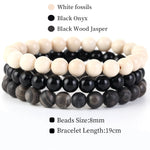 8mm 3Pcs/Set Natural Seven Chakra Stone Beads BraceletSet No.108mm