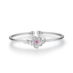 925 Sterling Silver Bracelet Flower Diamond BraceletBracelet