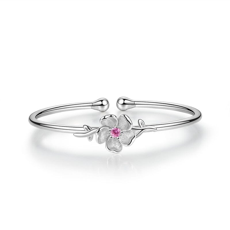 925 Sterling Silver Bracelet Flower Diamond BraceletBracelet