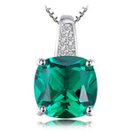3.4ct Emerald Pendant - 925 Sterling SilverNecklaceGreen