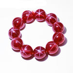 Red Ruby Stone Star Round Ball Beads Braceletbracelet