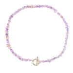 Bohemia Blue Aquamarine Chips Beaded Necklace19 Amethyst Citrine