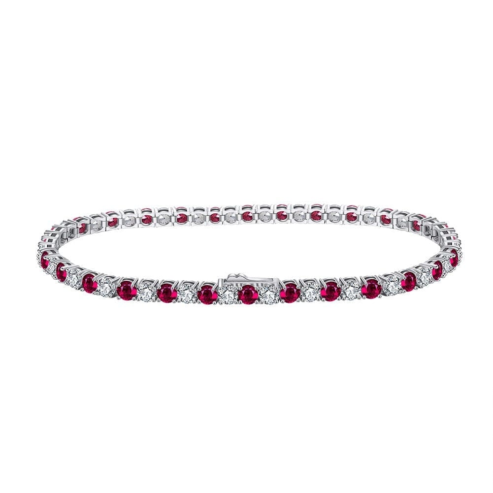 Ruby 925 Sterling Silver Tennis BraceletBracelet
