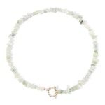 Bohemia Blue Aquamarine Chips Beaded Necklace22 Stone