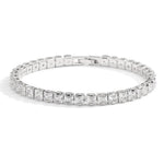 Sparkling Crystal Moissanite BraceletBracelet5MM Silver