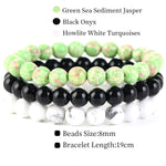 8mm 3Pcs/Set Natural Seven Chakra Stone Beads BraceletSet No.238mm