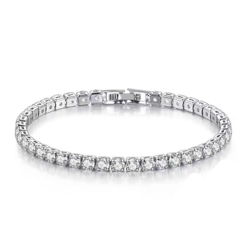 Diamond Tennis Silver BraceletBracelet