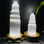 6-20cm Natural Selenite Lamp White Crystal Home Decor Collection