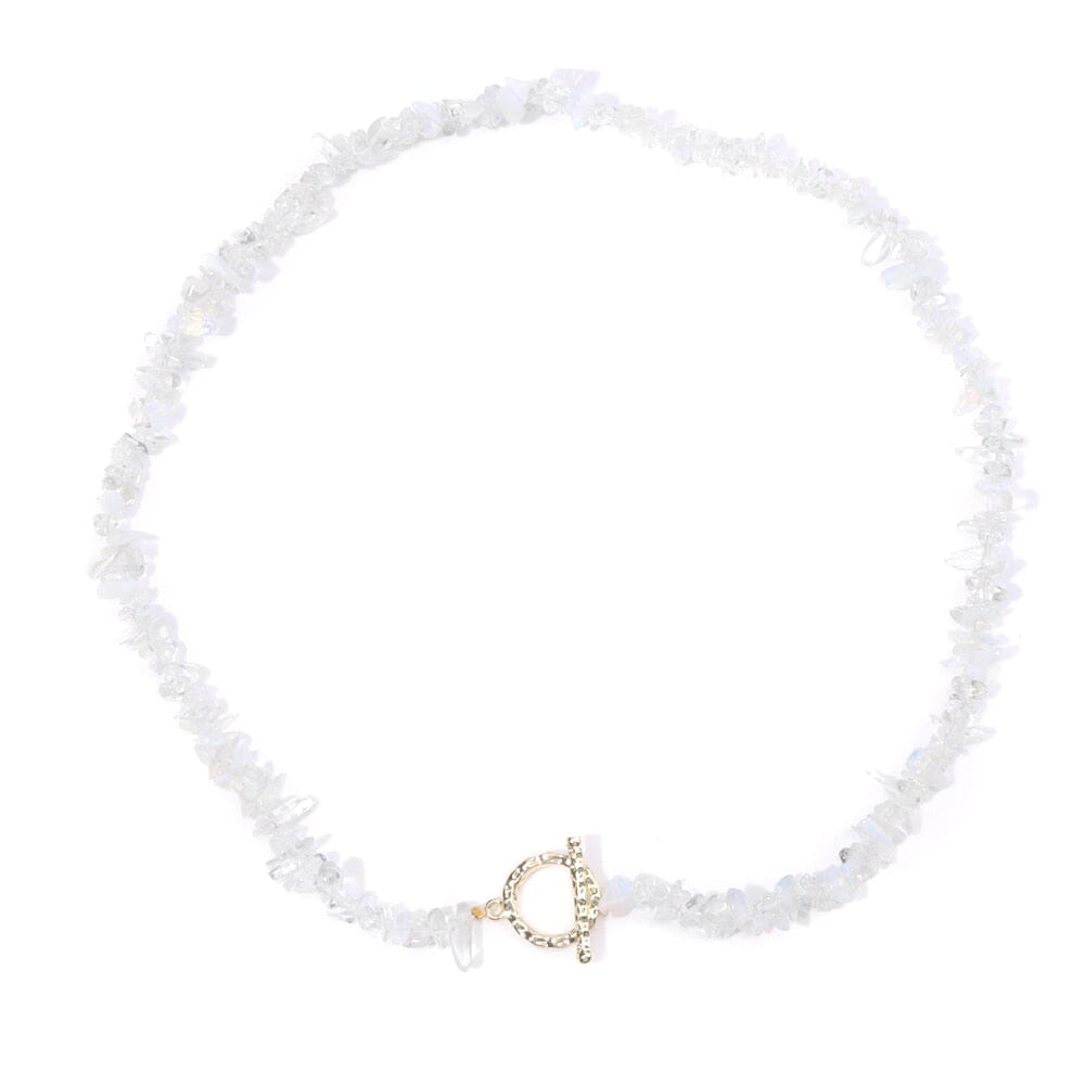 Bohemia Blue Aquamarine Chips Beaded Necklace27 Opal