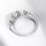 5 Stones Sparkling Diamond 925 Sterling Silver RingRing
