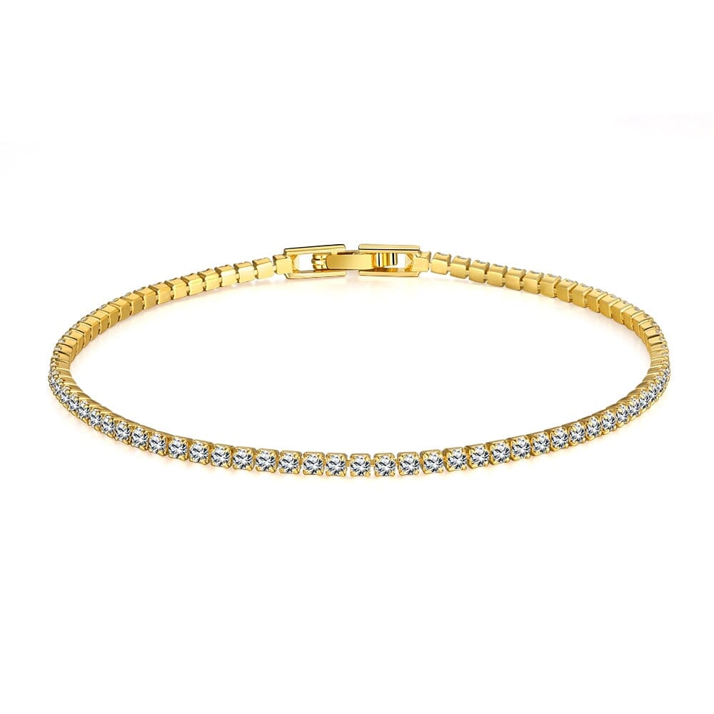 Sparkling Crystal Moissanite BraceletBracelet2MM Gold