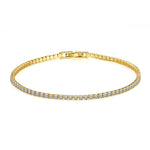 Sparkling Crystal Moissanite BraceletBracelet2MM Gold