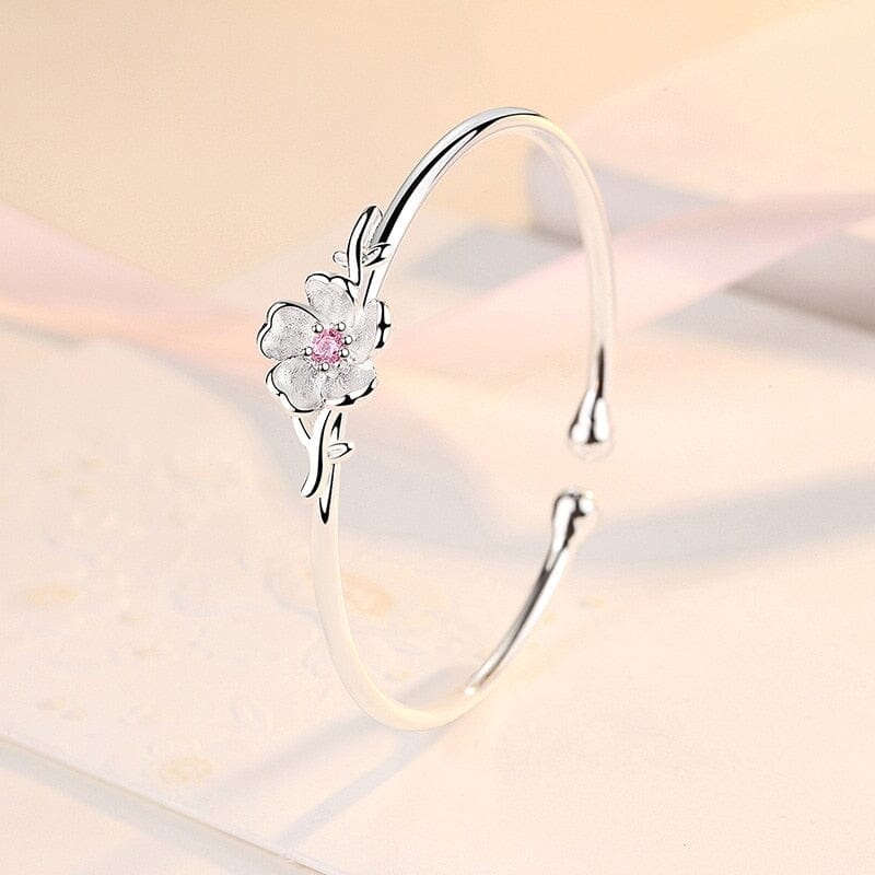 925 Sterling Silver Bracelet Flower Diamond BraceletBracelet