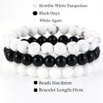 8mm 3Pcs/Set Natural Seven Chakra Stone Beads BraceletSet No.338mm