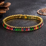 Sparkling Crystal Moissanite BraceletBraceletColour Gold