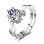 2pc Set Moissanite 925 Sterling Silver RingRing9