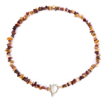 Bohemia Blue Aquamarine Chips Beaded Necklace10 Mookite