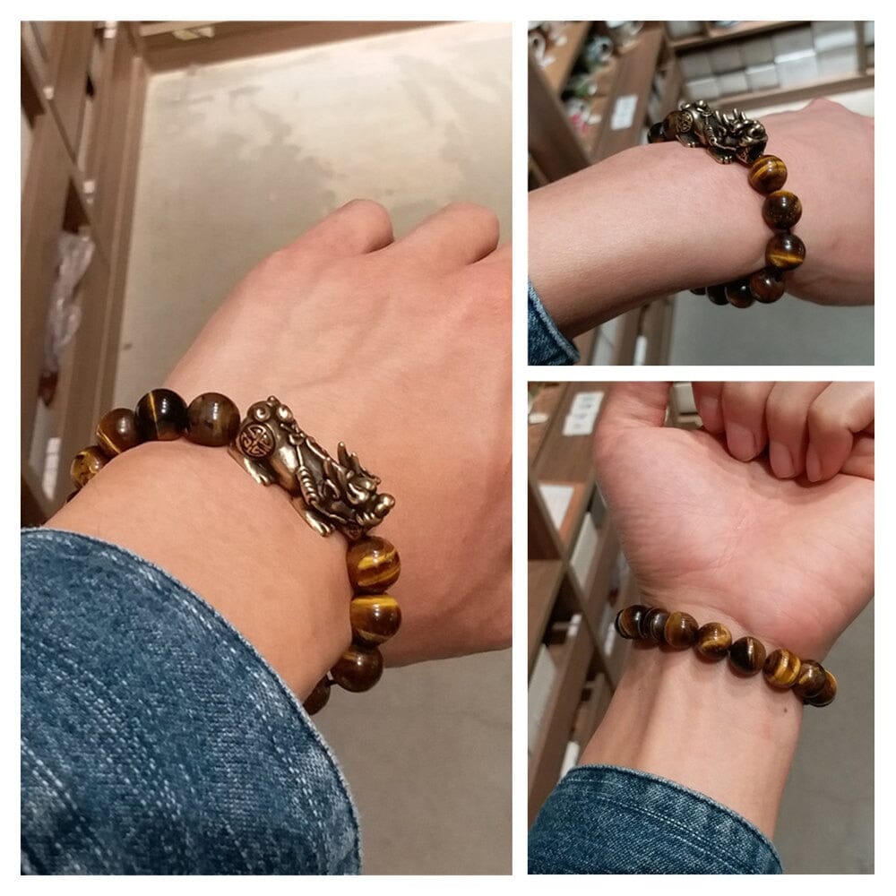 Copper Pixiu Feng Shui Tiger Eye BraceletBracelet
