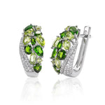 3.8ct Peridot and Garnet Gems 925 Sterling Silver Clip EarringsEarringsPeridot