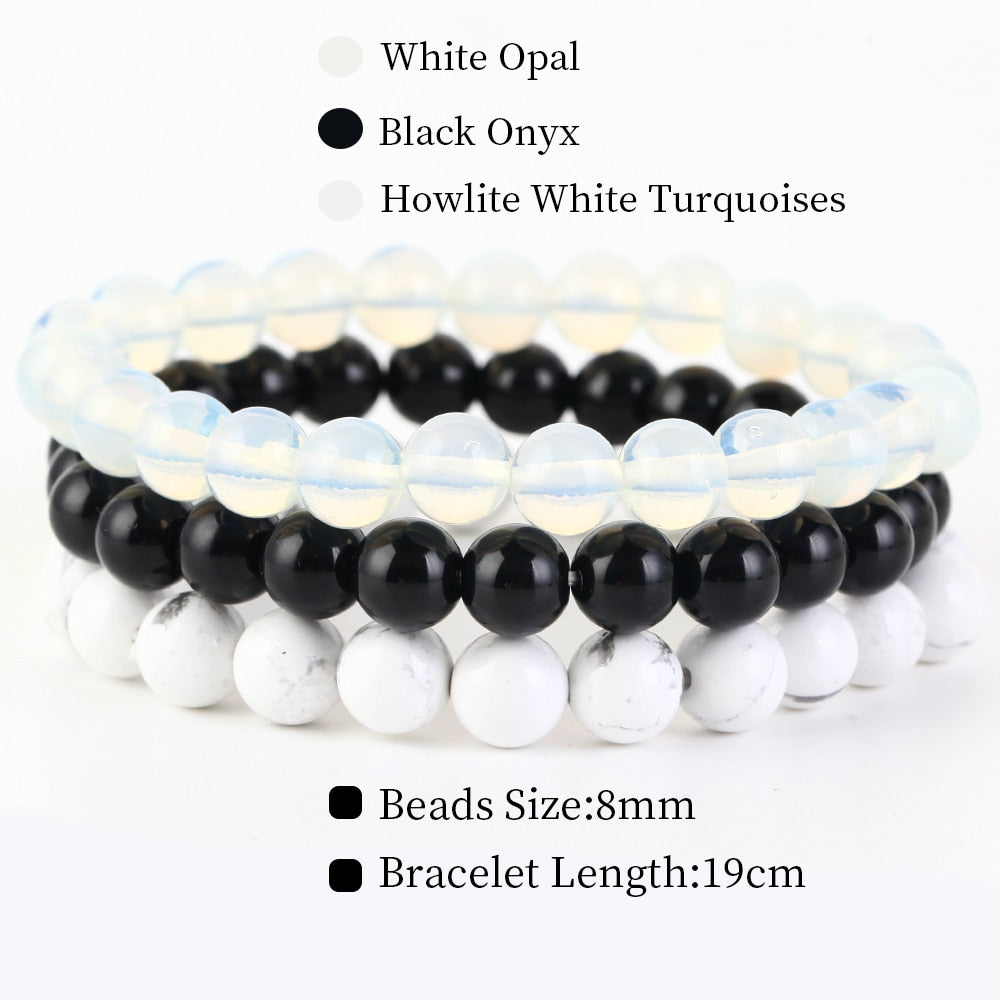 8mm 3Pcs/Set Natural Seven Chakra Stone Beads BraceletSet No.198mm