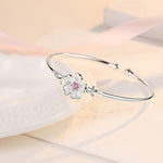 925 Sterling Silver Bracelet Flower Diamond BraceletBracelet