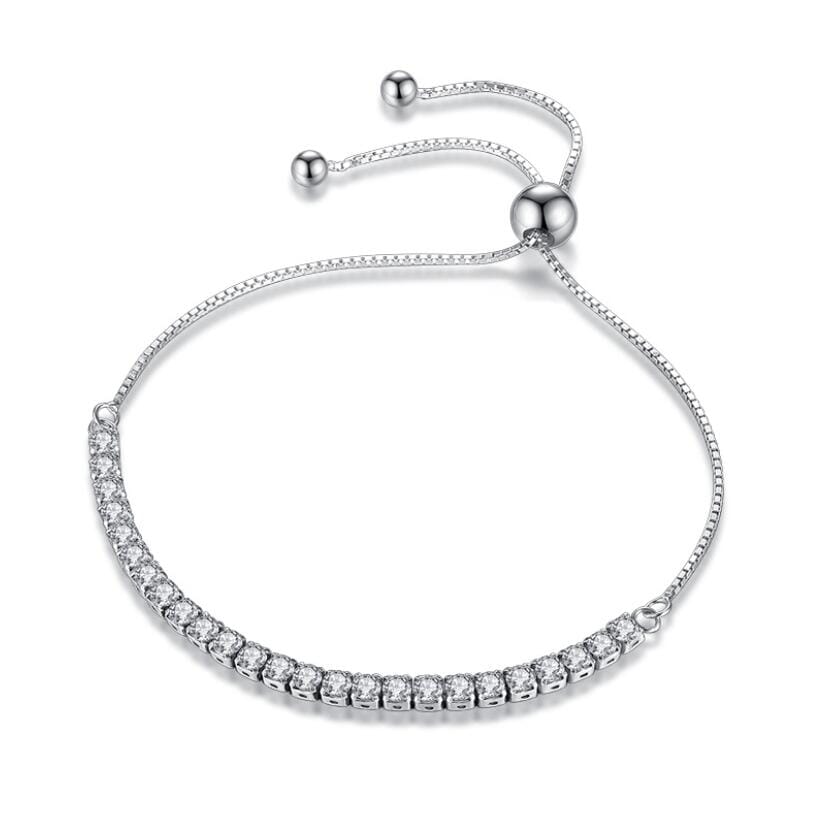 Sparkling Crystal Moissanite BraceletBraceletAdjustable