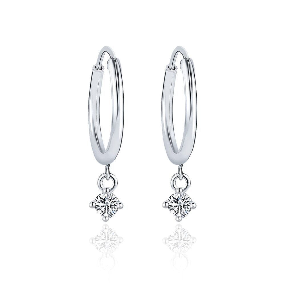3 Carat Diamond Moissanite Ear Buckle 925 Sterling Silver EarringsEarrings