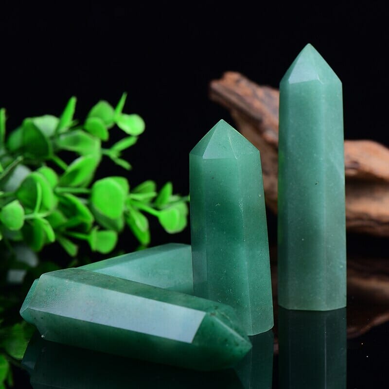Aventurine hexagonal prism Healing Crystal Spot WandWand