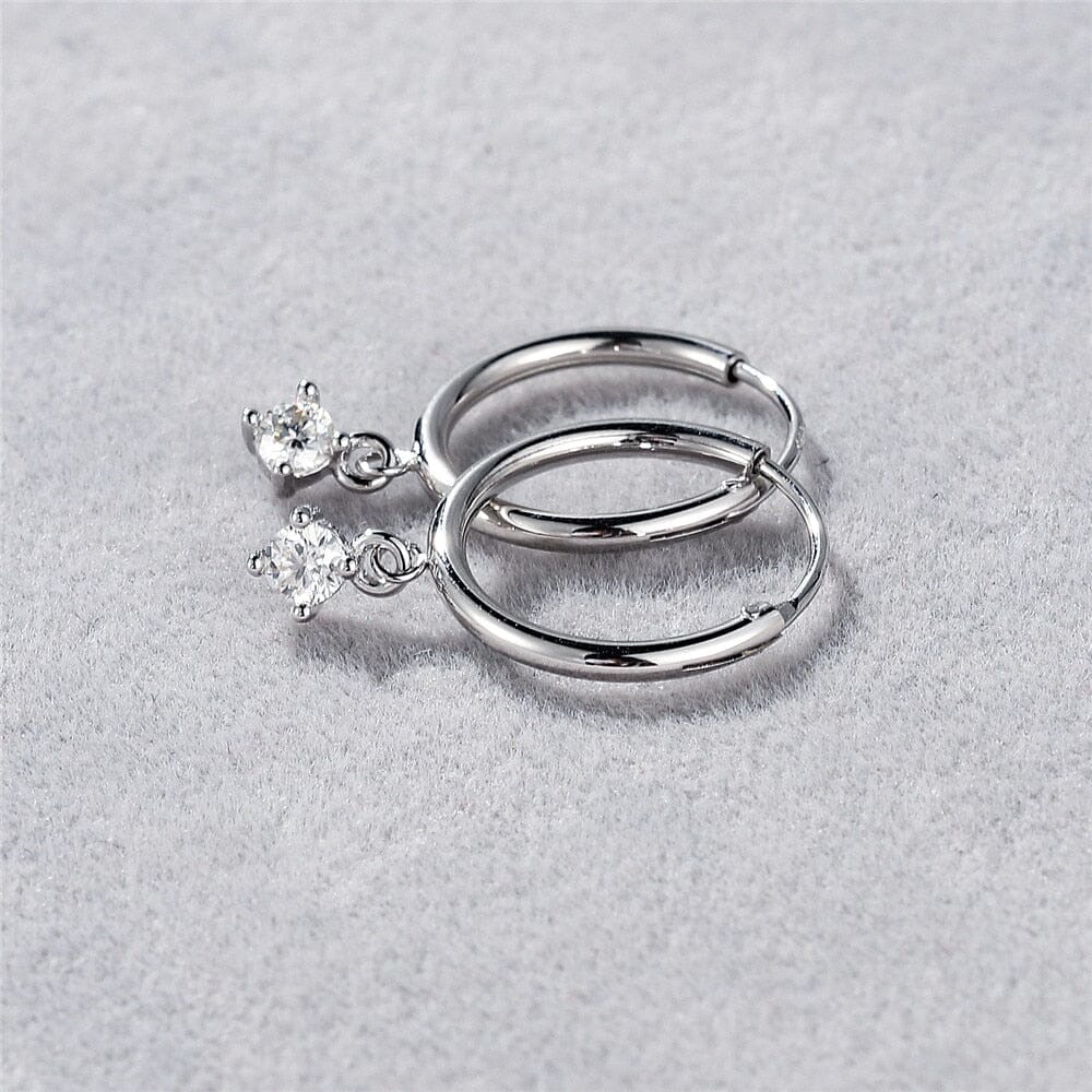 3 Carat Diamond Moissanite Ear Buckle 925 Sterling Silver EarringsEarrings