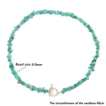Bohemia Blue Aquamarine Chips Beaded Necklace6 Aventurine