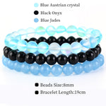 8mm 3Pcs/Set Natural Seven Chakra Stone Beads BraceletSet No.78mm