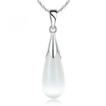 Rain Drop Cat's Eye Moonstone Pendant NecklaceNecklace
