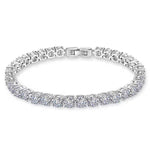 14K White Gold Filled Round Diamond BraceletBracelet8mm