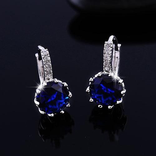 Luxury Flower Charm Assorted Crystals Ear Stud EarringsEarrings