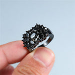 Black Onyx Flower Promise RingRing