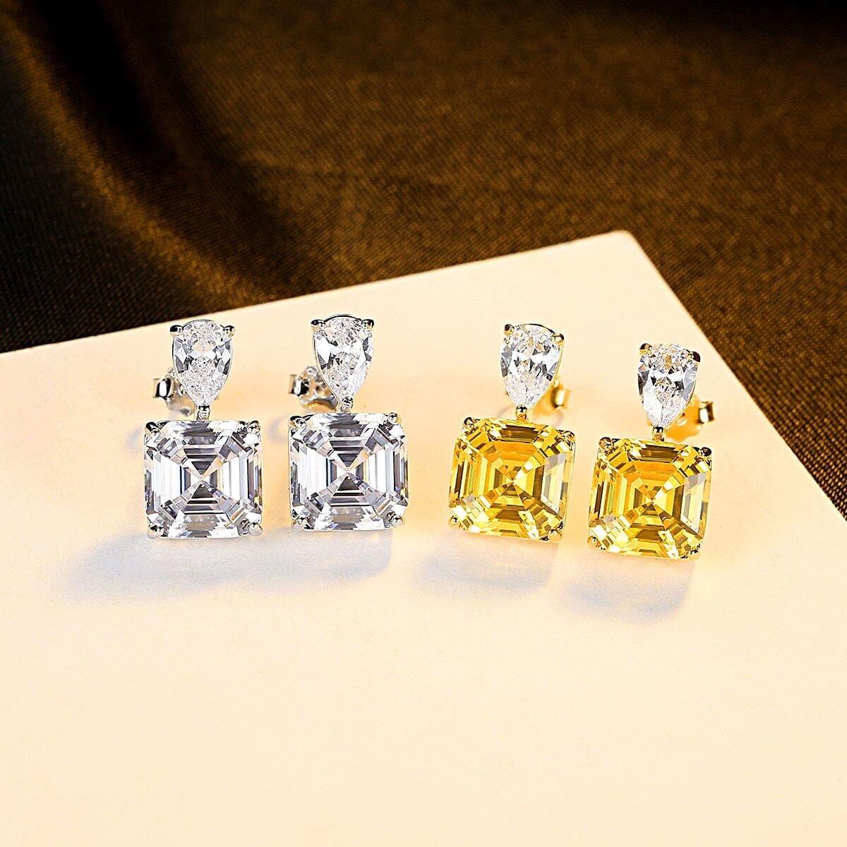 Ladies Citrine Gemstone Earrings - 925 Sterling SilverEarrings