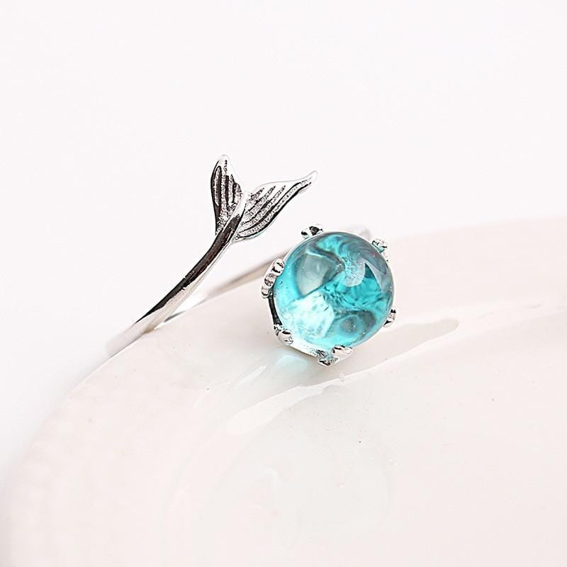 Resizeable Piece Of The Ocean 925 Sterling Silver RingRing
