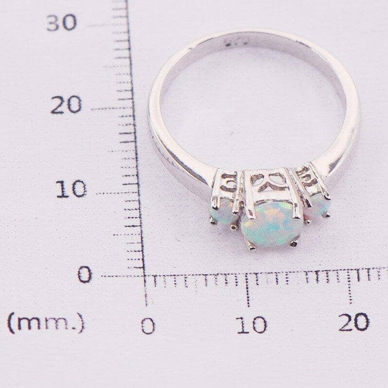 White Fire Australian Opal RingRing