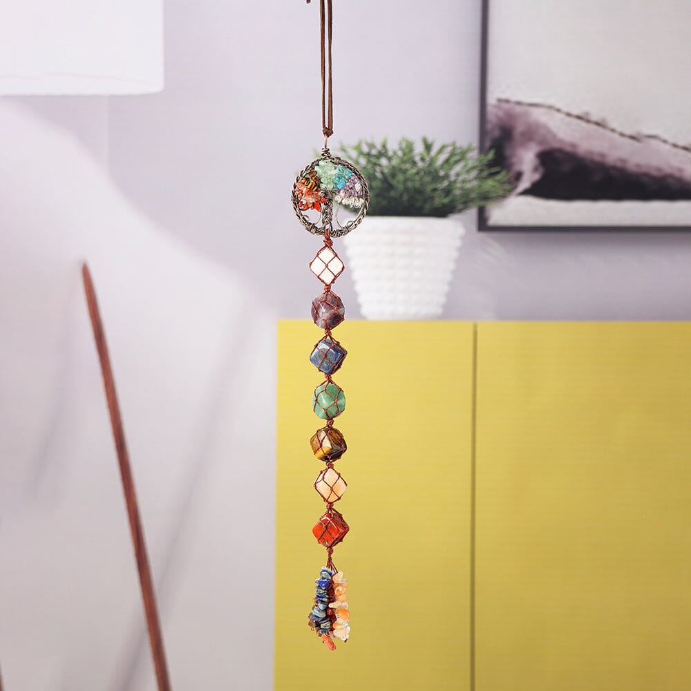 7 Chakra Natural Crystal PendantHealing Crystal