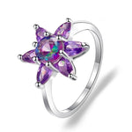 Rainbow Mystic Topaz Amethyst Star RingRing8NJ479