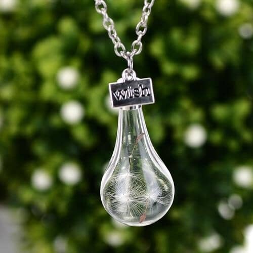 Glass Bottle Natural Dandelion Seed NecklaceNecklaceStyle 7